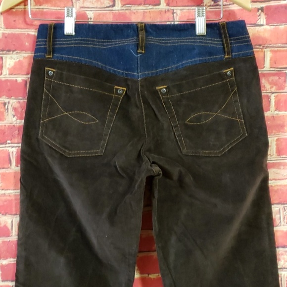 BCBGMAXAZRIA JEANS COUDUROY Brown PANTS size 6 - Picture 2 of 7